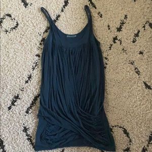 Blue draped tank dress. Brand Velvet. Sz Large.